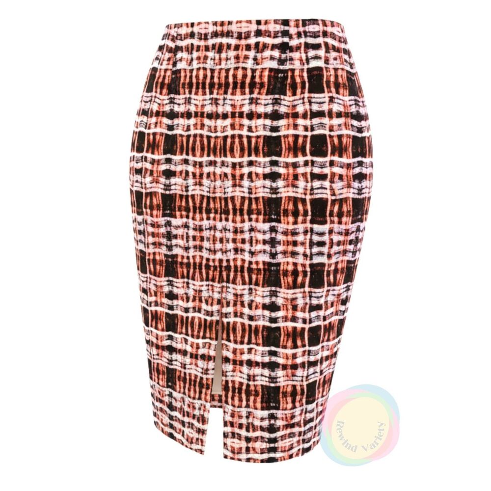 NWT $150 Finders Keepers Red Tartan Wonderland Pencil Skirt